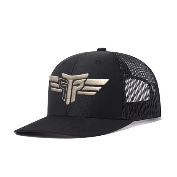 Φωτογραφία προϊόντος: Καπέλο Jockey Trucker 3D Κέντημα Logo Λευκό Takeposition, χρώμα Μαύρο, 6 Panel Unisex Μαύρο 56-58cm
