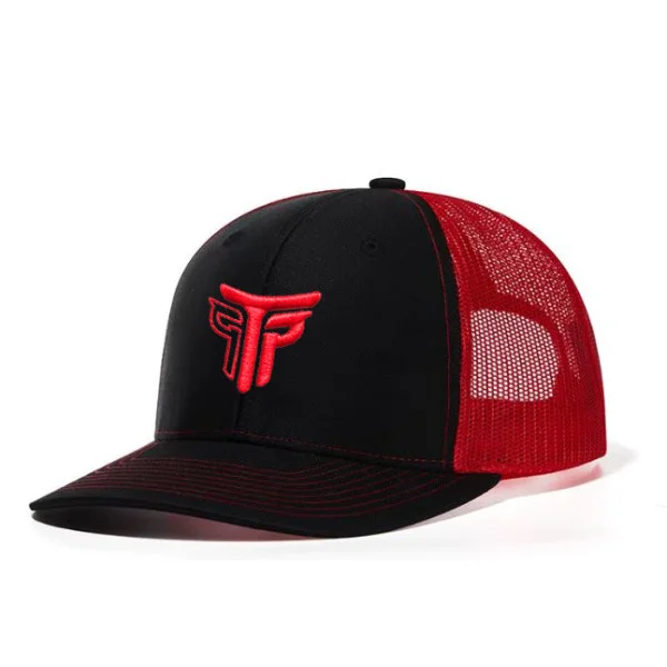 Φωτογραφία προϊόντος: Καπέλο Jockey Trucker Logo Takeposition, χρώμα Μαύρο/ Κόκκινο, 6 Panel Unisex Μαύρο 56-58cm