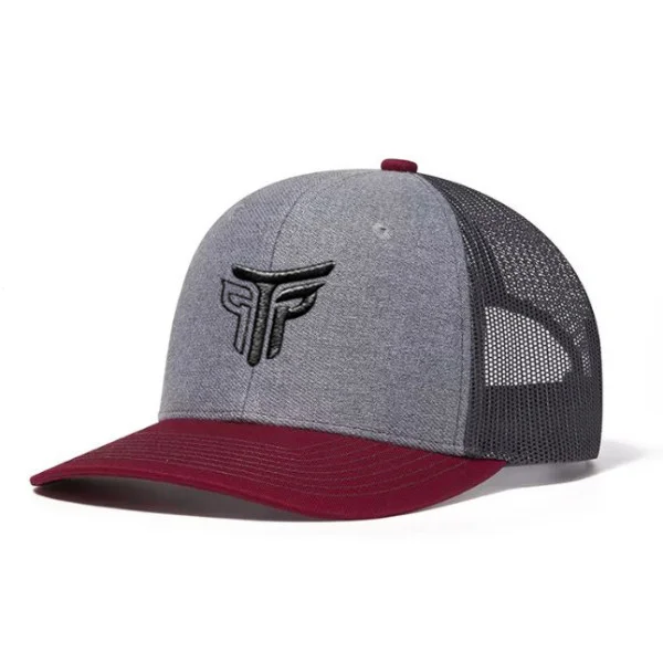 Φωτογραφία προϊόντος: Καπέλο Jockey Trucker Logo Μαύρο Takeposition, χρώμα Γκρι/ Γραφίτη και Μπορντό, 6 Panel Unisex Μαύρο 56-58cm