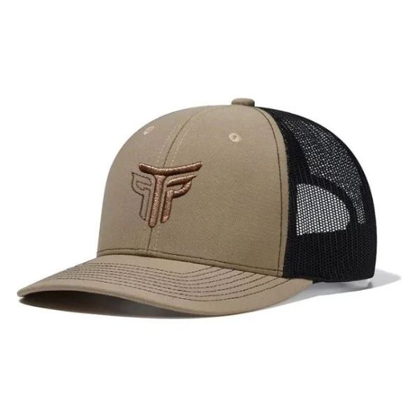 Φωτογραφία προϊόντος: Καπέλο Jockey Trucker Logo Καφέ Takeposition, χρώμα Μπεζ/ Μαύρο, 6 Panel Unisex Μαύρο 56-58cm