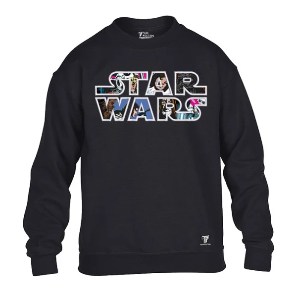 Φωτογραφία προϊόντος: Κέντημα σε στάμπα Star Wars Retro σε Παιδικό Φούτερ Takeposition σε Μαύρο