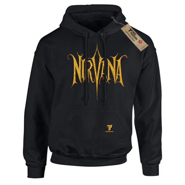 Φωτογραφία προϊόντος: Κέντημα Nirvana logo σε Ανδρικό Φούτερ με Κουκούλα Takeposition, Μαύρο | 214-907-7525