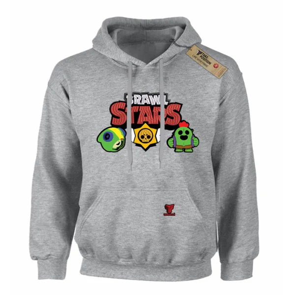 Φωτογραφία προϊόντος: Κέντημα σε στάμπα Brawl Stars σε Παιδικό Φούτερ με κουκούλα Takeposition σε Γκρι
