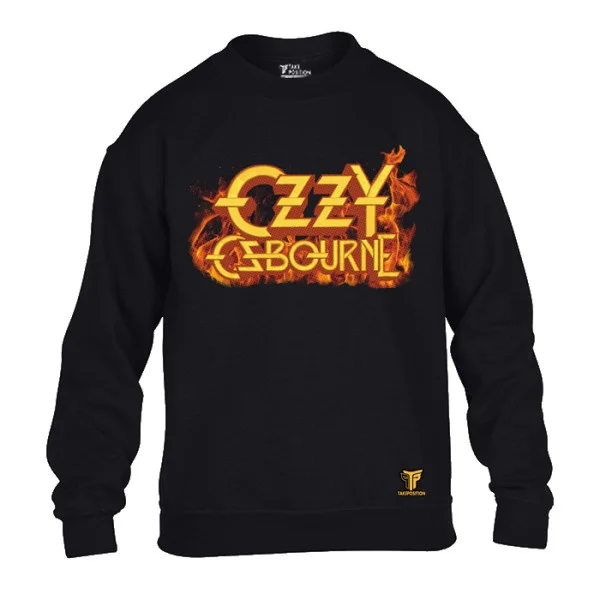 Φωτογραφία προϊόντος: Κεντημένη στάμπα Ozzy Ozbourne σε Παιδική Φούτερ Takeposition, Μαύρο | 214-810-7532