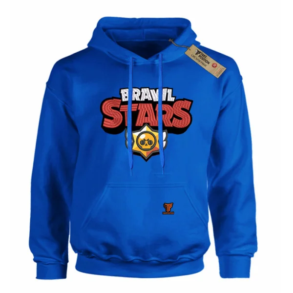 Φωτογραφία προϊόντος: Κέντημα σε στάμπα Brawl Stars σε Παιδικό Φούτερ με κουκούλα Takeposition σε Μπλε royal