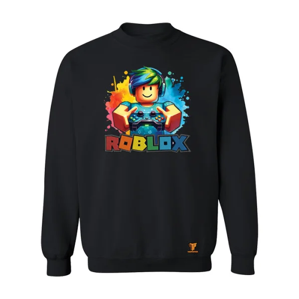 Φωτογραφία προϊόντος: Κέντημα και στάμπα Roblox σε Ανδρική φούτερ μπλούζα Takeposition σε Μαύρο