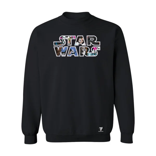Φωτογραφία προϊόντος: Κέντημα και στάμπα Star Wars retro σε Ανδρική φούτερ μπλούζα Takeposition σε Μαύρο