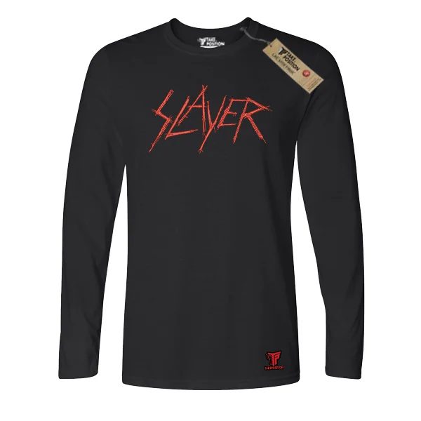 Φωτογραφία προϊόντος: Κέντημα Slayer σε Ανδρική Μπλούζα Μακριά Μανίκια Takeposition, Μαύρο | 214-333-7522