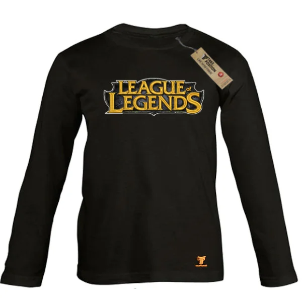 Φωτογραφία προϊόντος: Κέντημα σε Στάμπα League of Legends σε Παιδικό Μπλουζάκι Μακρυμάνικο Takeposition – Μαύρο