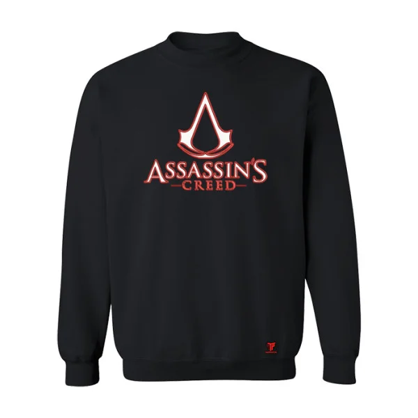 Φωτογραφία προϊόντος: Κέντημα και στάμπα Assassin Creed σε Ανδρική φούτερ μπλούζα Takeposition σε Μαύρο