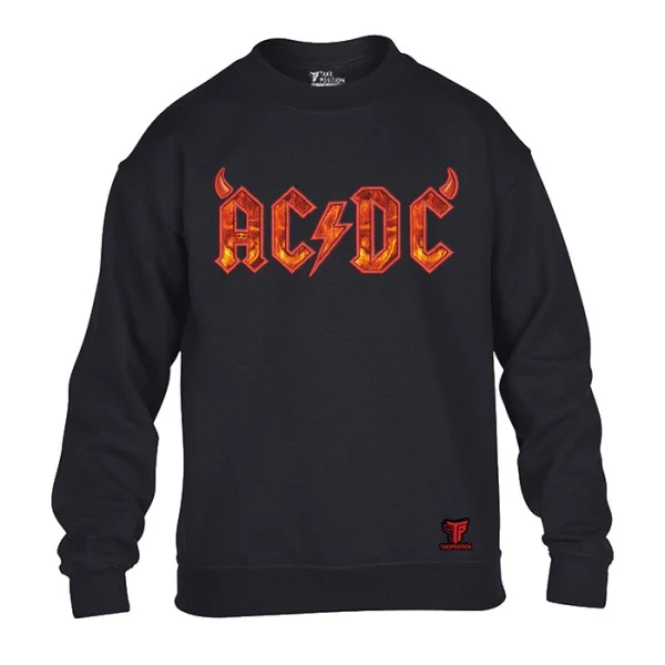 Φωτογραφία προϊόντος: Κεντημένη στάμπα Acdc Hell Rasein σε Παιδική Φούτερ Takeposition, Μαύρο | 214-810-7500
