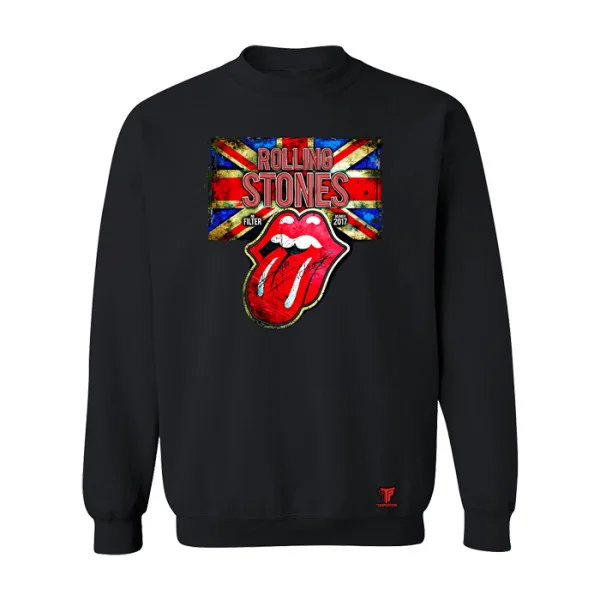 Φωτογραφία προϊόντος: Κεντημένη στάμπα Rolling Stones σε Φούτερ Μπλούζα Unisex Takeposition, Μαύρο | 214-332-7530