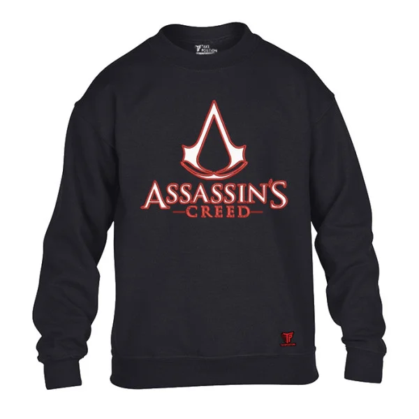 Φωτογραφία προϊόντος: Κέντημα σε στάμπα Assassin Creed σε Παιδικό Φούτερ Takeposition σε Μαύρο