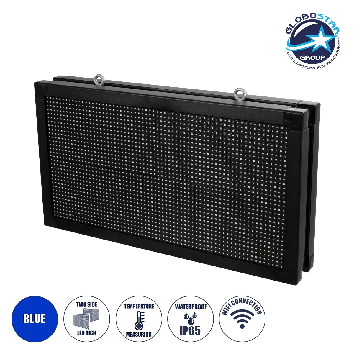 Φωτογραφία προϊόντος: GloboStar® DISPLAY 90798 LED Scrolling Display 64x32cm - Κυλιόμενη Ψηφιακή Πινακίδα / Επιγραφή Διπλής Όψης P10 LED SMD AC 220-240V - Λειτουργία μέσω Wi-Fi με Εφαρμογή APP - Αισθήτη