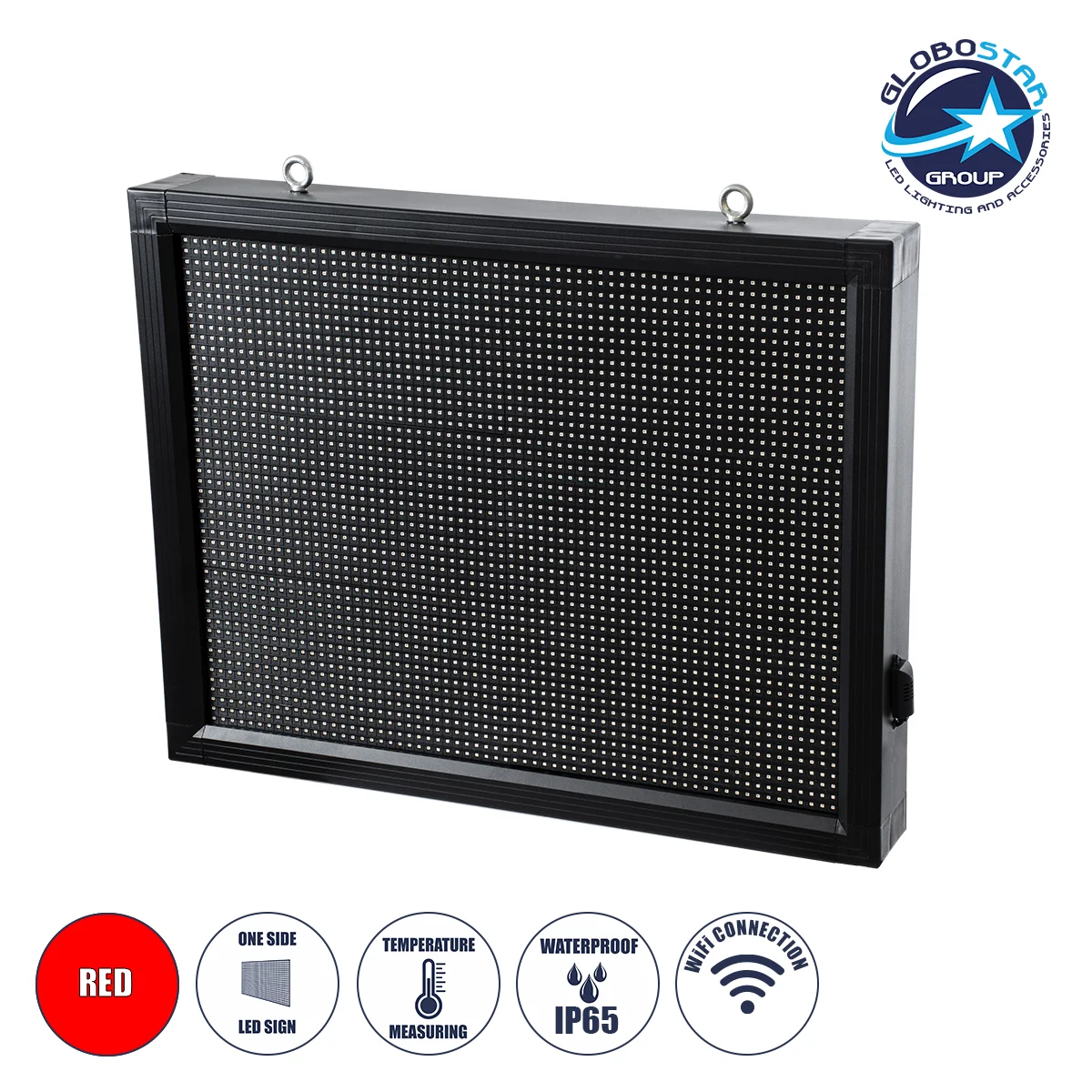 Φωτογραφία προϊόντος: GloboStar® DISPLAY 90286 LED Scrolling Display 64x48cm - Κυλιόμενη Ψηφιακή Πινακίδα / Επιγραφή Μονής Όψης P10 LED SMD AC 220-240V - Λειτουργία μέσω Wi-Fi με Εφαρμογή APP - Αισθήτηρ