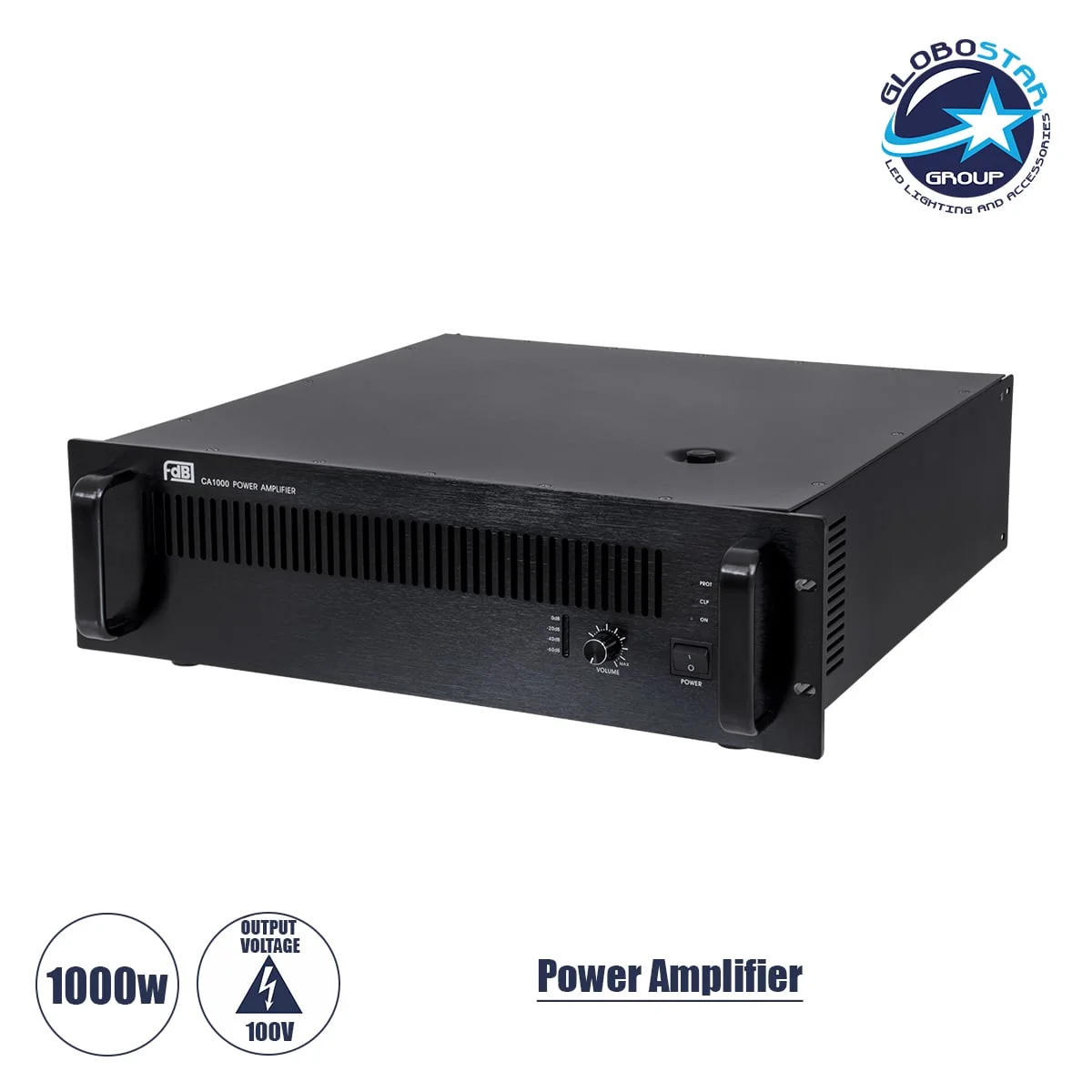 Φωτογραφία προϊόντος: GloboStar® FDB CA1000 98016 Power Amplifier - Επαγγελματικός Ενισχυτής Ηχείων Εγκαταστάσεων 100V - Frequency Response 60Hz-20Khz - AC 220V/50-60Hz - 1000W/4Ω - IP20 - Μαύρο - Μ48.5