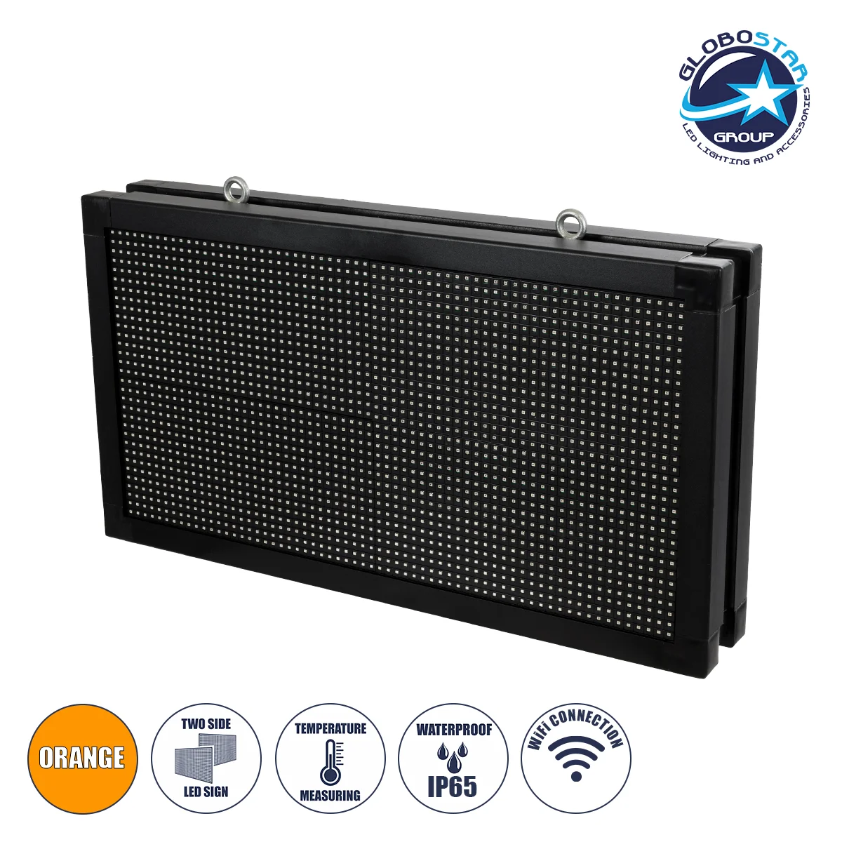 Φωτογραφία προϊόντος: GloboStar® DISPLAY 90799 LED Scrolling Display 64x32cm - Κυλιόμενη Ψηφιακή Πινακίδα / Επιγραφή Διπλής Όψης P10 LED SMD AC 220-240V - Λειτουργία μέσω Wi-Fi με Εφαρμογή APP - Αισθήτη