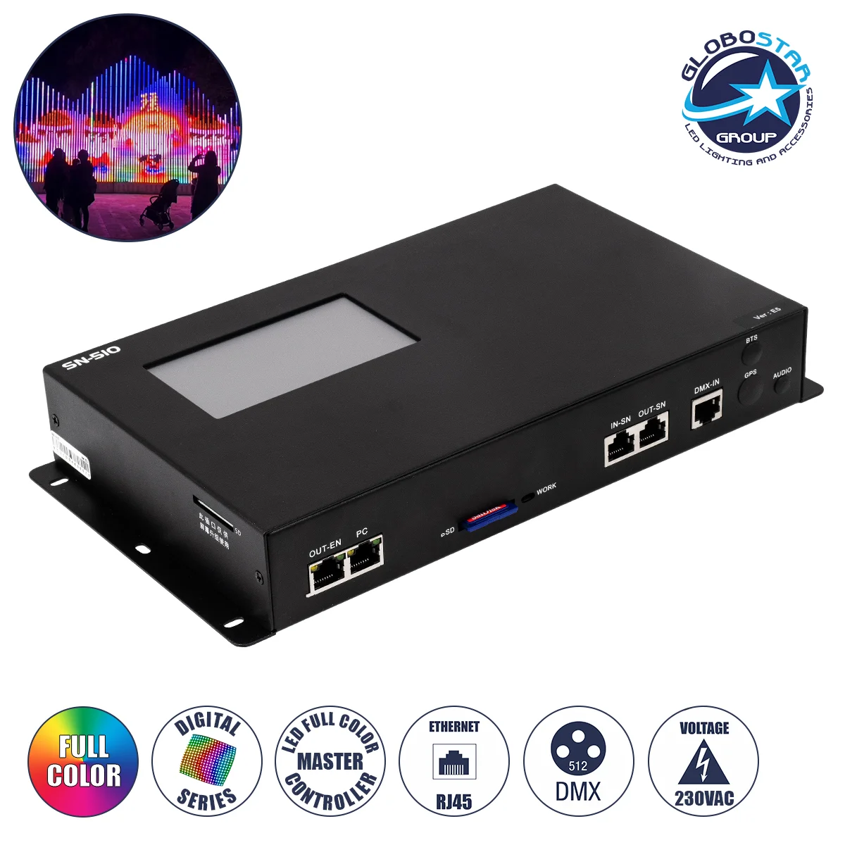 Φωτογραφία προϊόντος: GloboStar® 90145 SEEKWAY SN-510 - Professional Master Controller - Full Colour LED Digital Control System - Κεντρικός Controller για Ψηφιακά Προϊόντα LED Digital Pixel TTL + DMX512