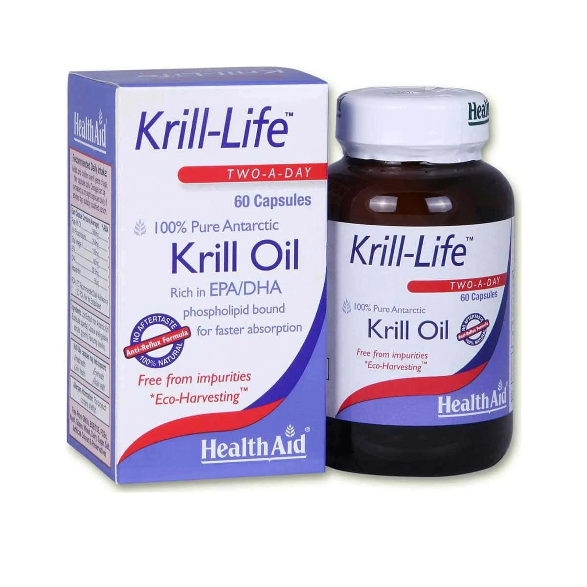 Φωτογραφία προϊόντος: Medipharmacy Health Aid Krill Life Two A Day Krill Oil 60 κάψουλες