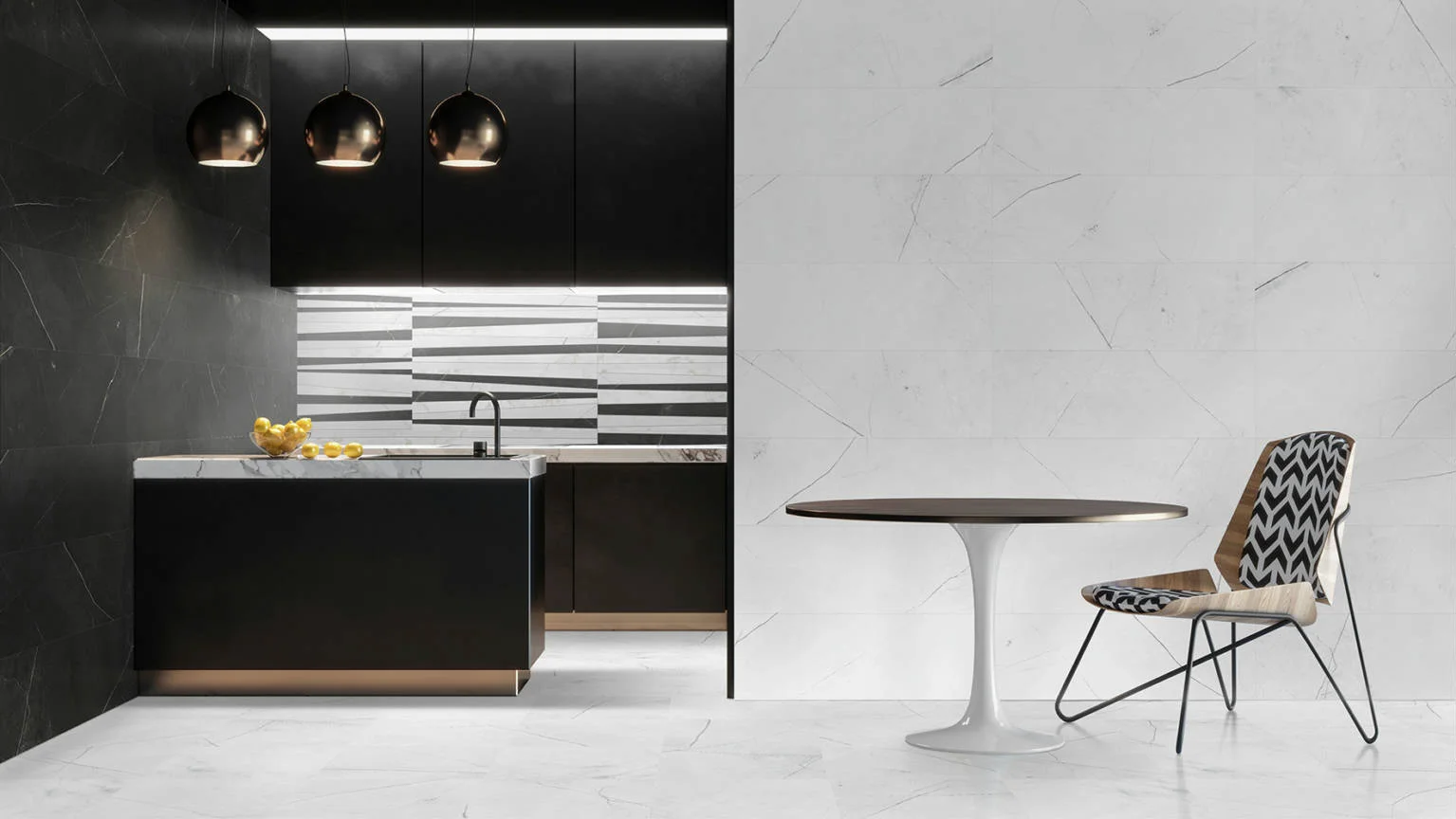 Φωτογραφία προϊόντος: KEROS CERAMICA Πλακάκι Τοίχου KEROS VERNAZZA NEGRO 30X90