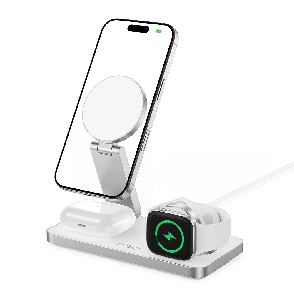 Φωτογραφία προϊόντος: Tech-Protect QI15W-A47 Ασύρματος Φορτιστής Magsafe 3in1 White