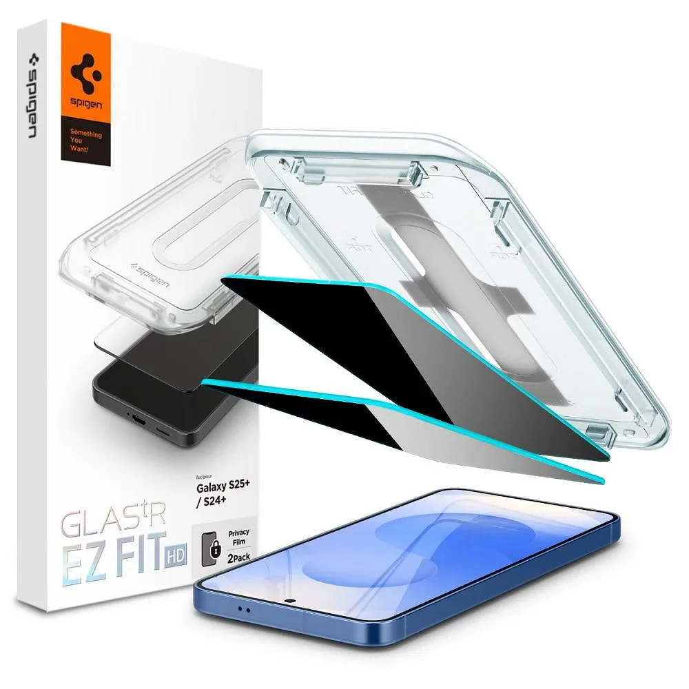 Φωτογραφία προϊόντος: Spigen Glas.tR "Ez Fit" HD 2-Pack Privacy Tempered Glass Samsung Galaxy S24+ Plus / S25+ Plus Privacy