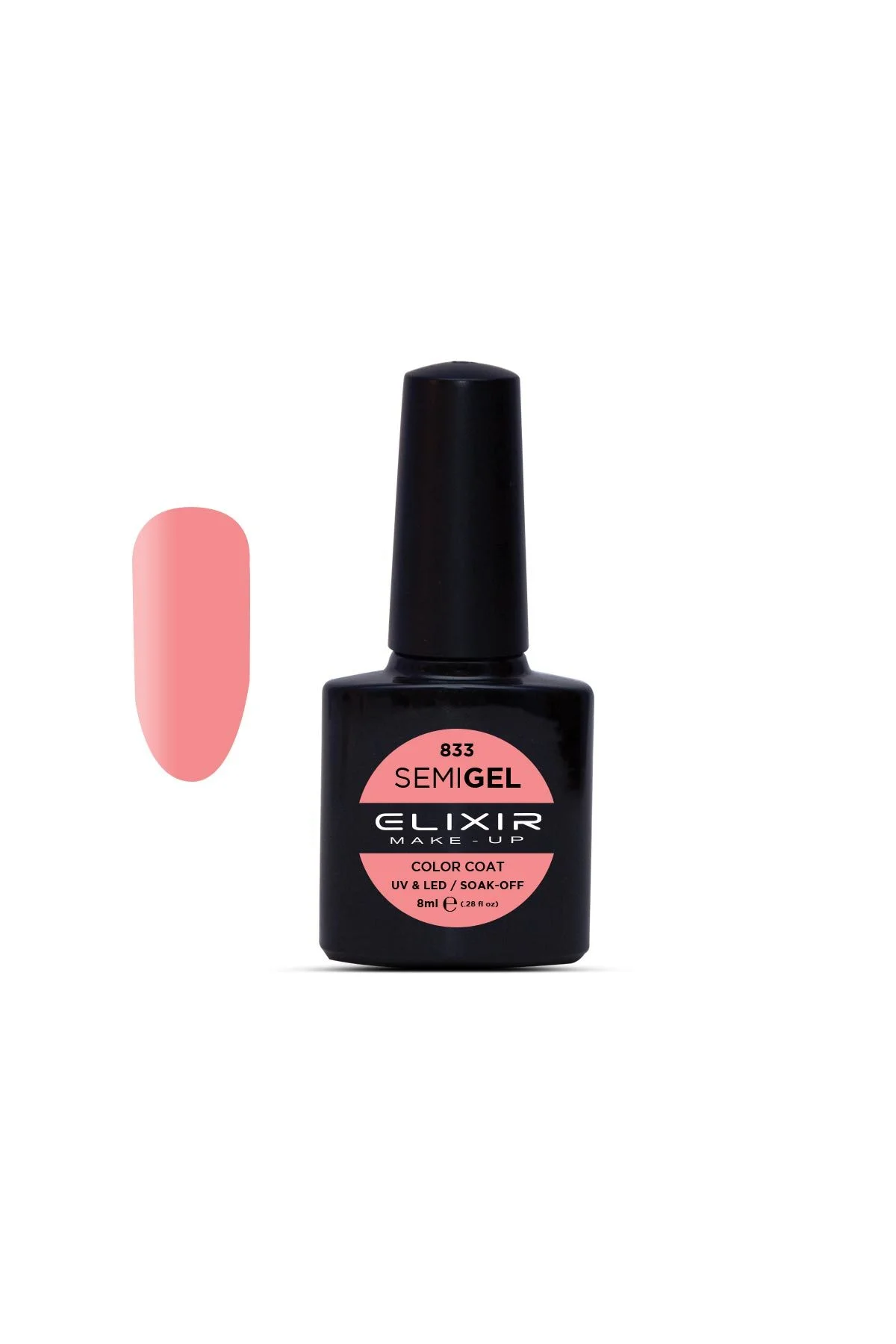 Φωτογραφία προϊόντος: Elixir Ημιμόνιμο βερνίκι 8ml 833 (Tango Pink)