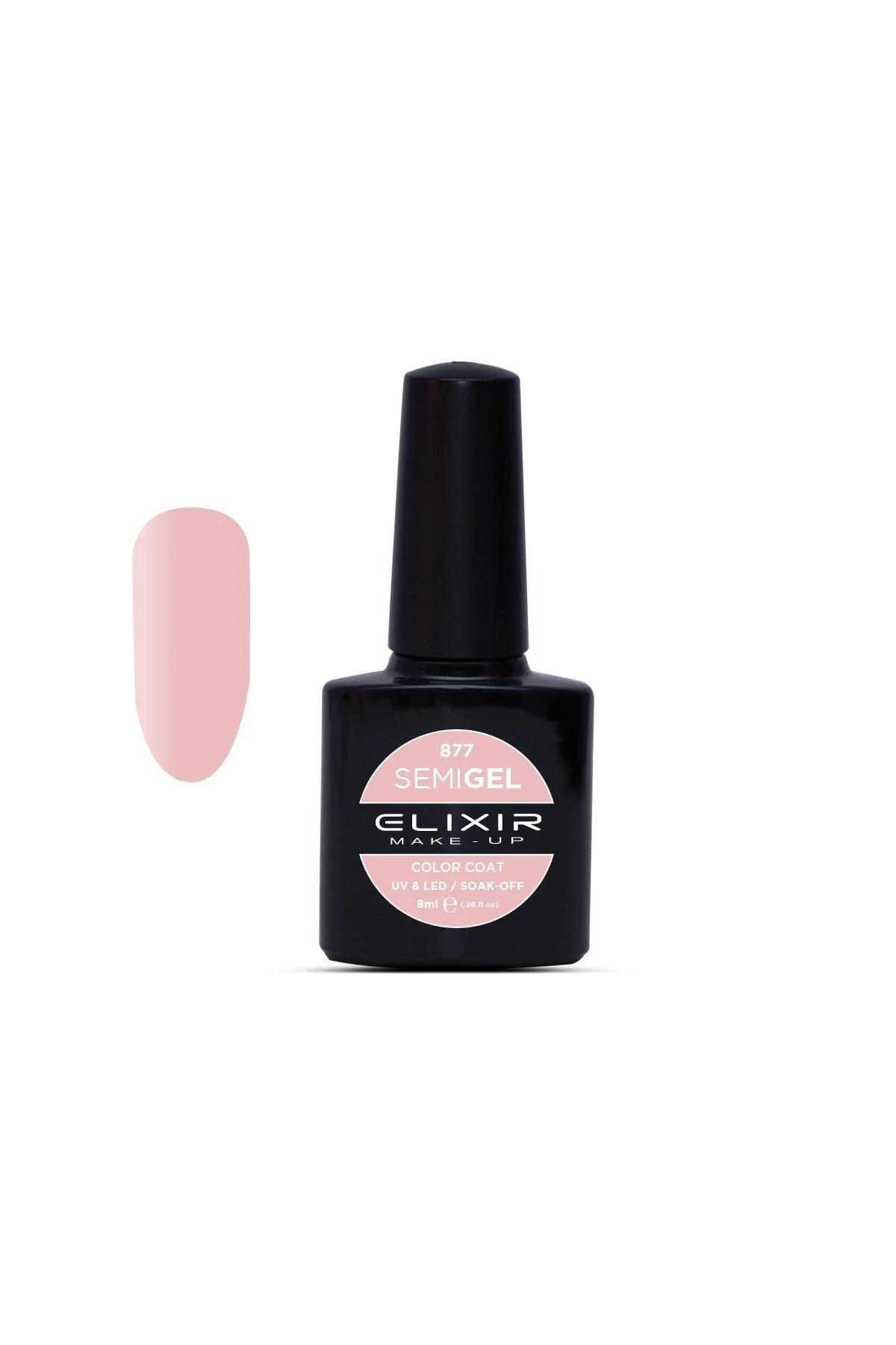 Φωτογραφία προϊόντος: Elixir Ημιμόνιμο βερνίκι 8ml 877 (Light Pink)