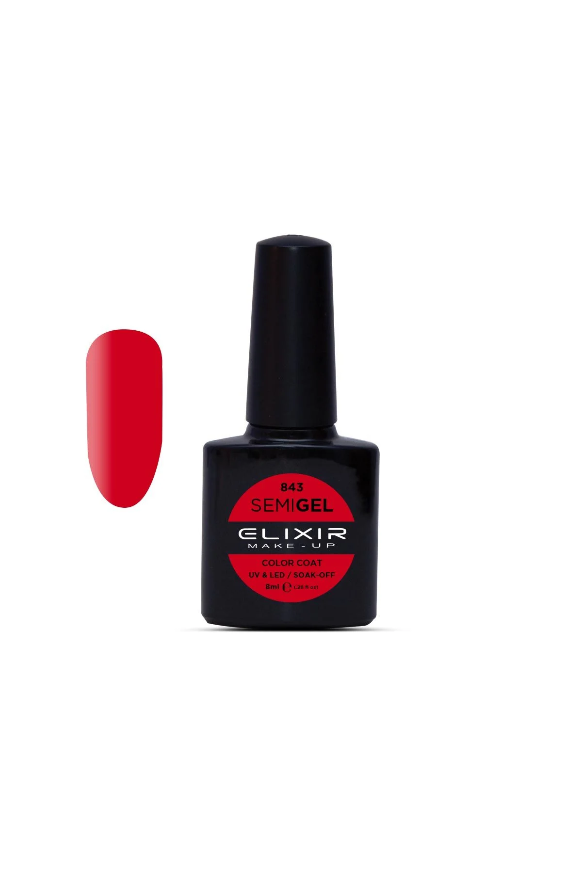 Φωτογραφία προϊόντος: Elixir Ημιμόνιμο βερνίκι 8ml 843 (Boston University Red)