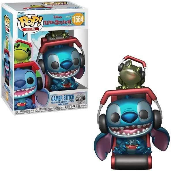 Φωτογραφία προϊόντος: Funko Pop Plus Lilo & Stitch - Gamer Stitch Metallic 1564 Vinyl Figure Special Edition