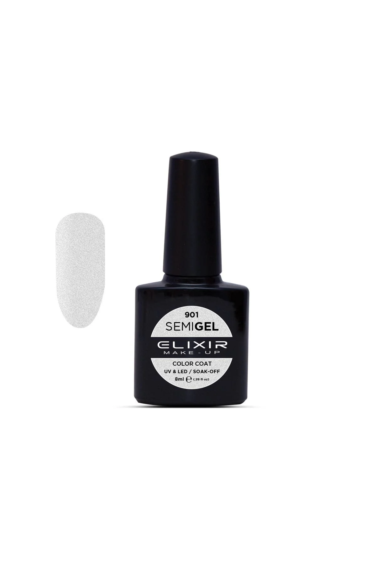 Φωτογραφία προϊόντος: Elixir Ημιμόνιμο βερνίκι 8ml 901 (Metallic Silver)