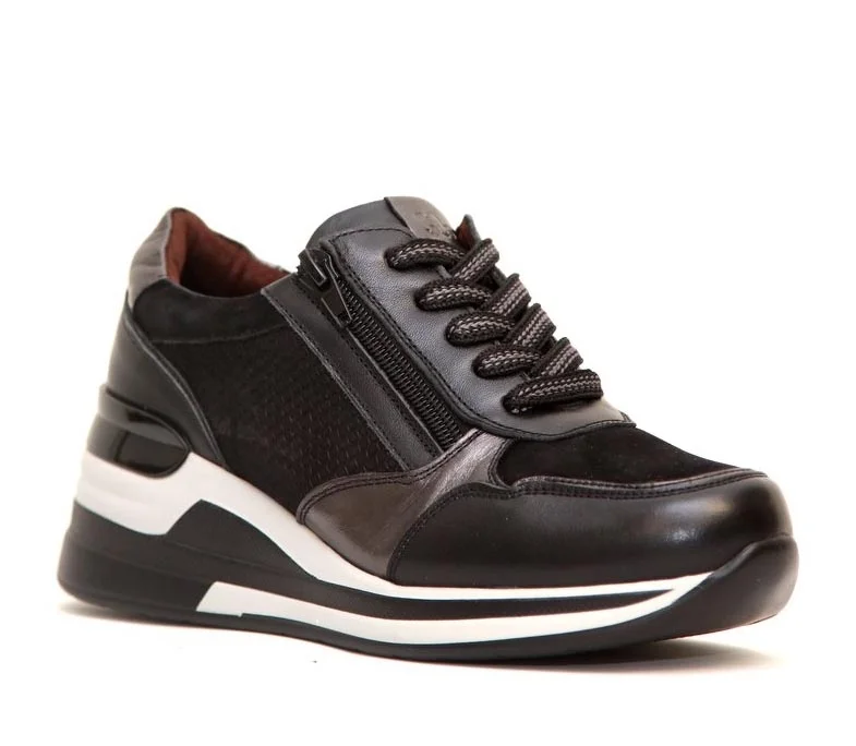 Φωτογραφία προϊόντος: Treintas Shoes Γυναικεία Sneakers Treintas 4441 Ανατομικά από Δέρμα σε Μαύρο χρώμα