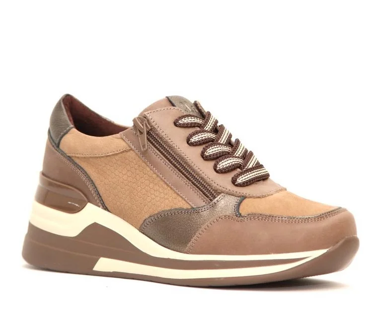 Φωτογραφία προϊόντος: Treintas Shoes Γυναικεία Sneakers Treintas 4441 Ανατομικά από Δέρμα σε Ταουπέ χρώμα