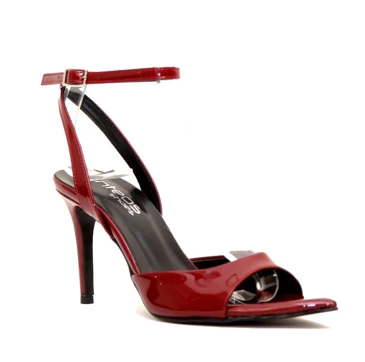 Φωτογραφία προϊόντος: Anteos Shoes 9595 Γυναικεία Πέδιλα από Λουστρίνι - Eco σε Μπορντό χρώμα