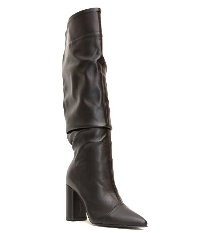 Φωτογραφία προϊόντος: Anteos Shoes 81537x Γυναικεία Μπότα Eco-Leather σε Μαύρο χρώμα με Fleece ζεστή επένδυση
