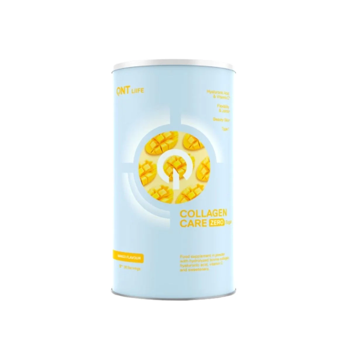 Φωτογραφία προϊόντος: Qnt Collagen Care Zero Sugar Mango Υδρολυμένο Κολλαγόνο 390gr