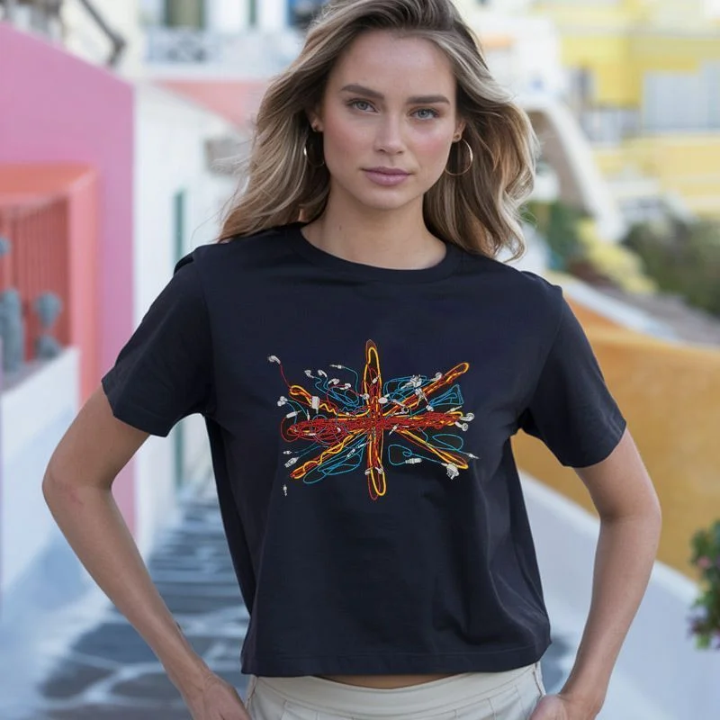 Φωτογραφία προϊόντος: Prime T-Shirt Μαύρο με σχέδιο Αγγλική Σημαία αφηρημένη 8158