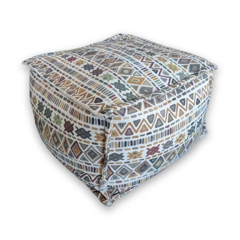 Φωτογραφία προϊόντος: LOOK INSIDE ΠΟΥΦ ΕΘΝΙΚ 55x55x30 70%VISCOSE - 30%LINO