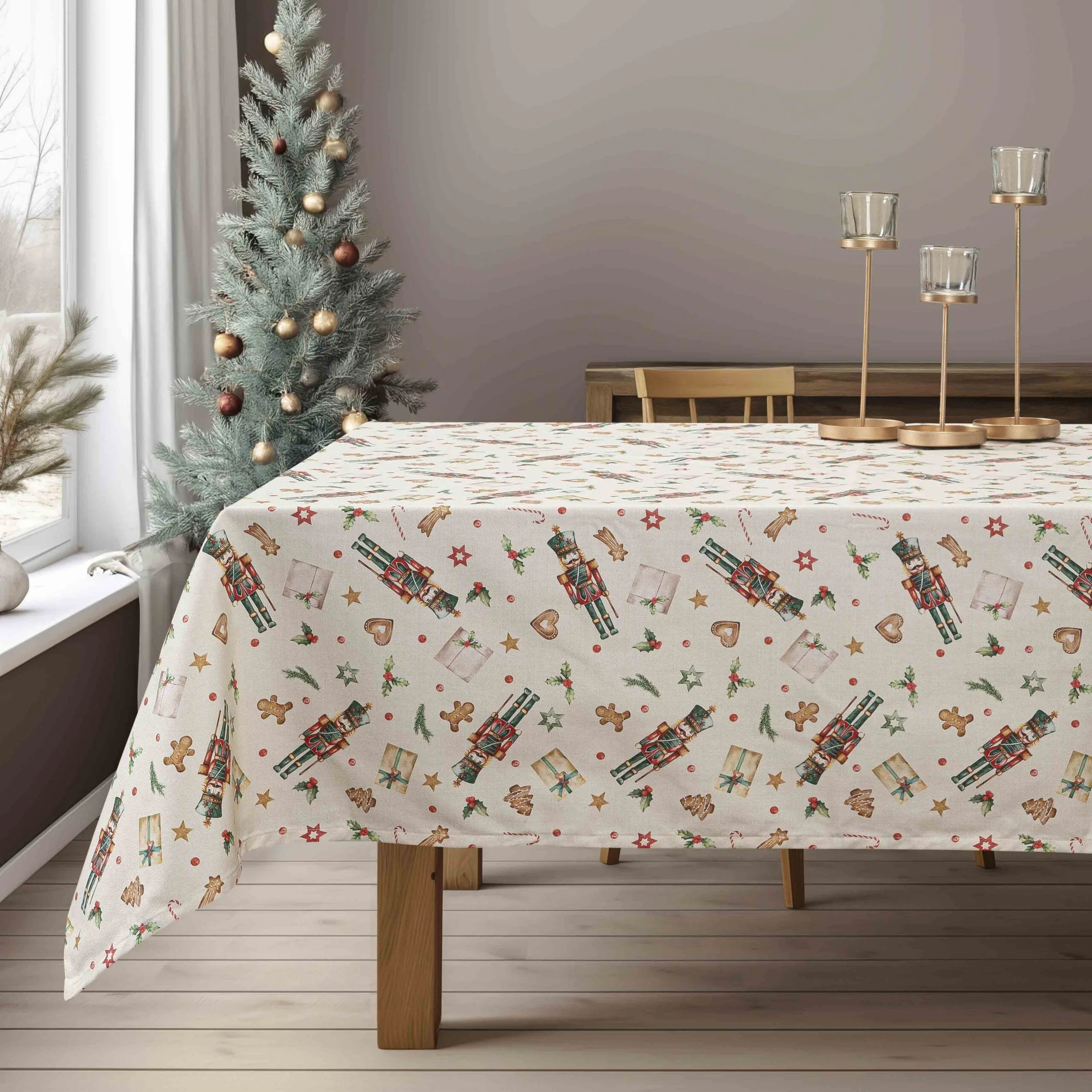 Φωτογραφία προϊόντος: Beauty Home ΤΡΑΠΕΖΟΜΑΝΤΗΛΟ ΜΟΛΥΒΕΝΙΟΣ ΣΤΡΑΤΙΩΤΗΣ – ΔΩΡΑ - 135 x 135 cm