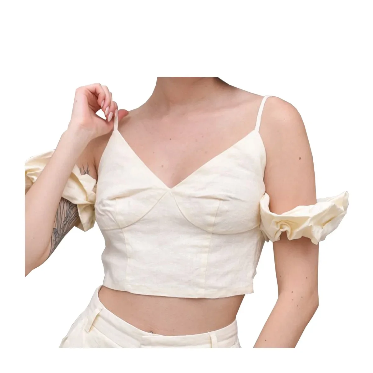 Φωτογραφία προϊόντος: NA-KD Γυναικείο Cropped Top 1018-006809-0140-581 Beige