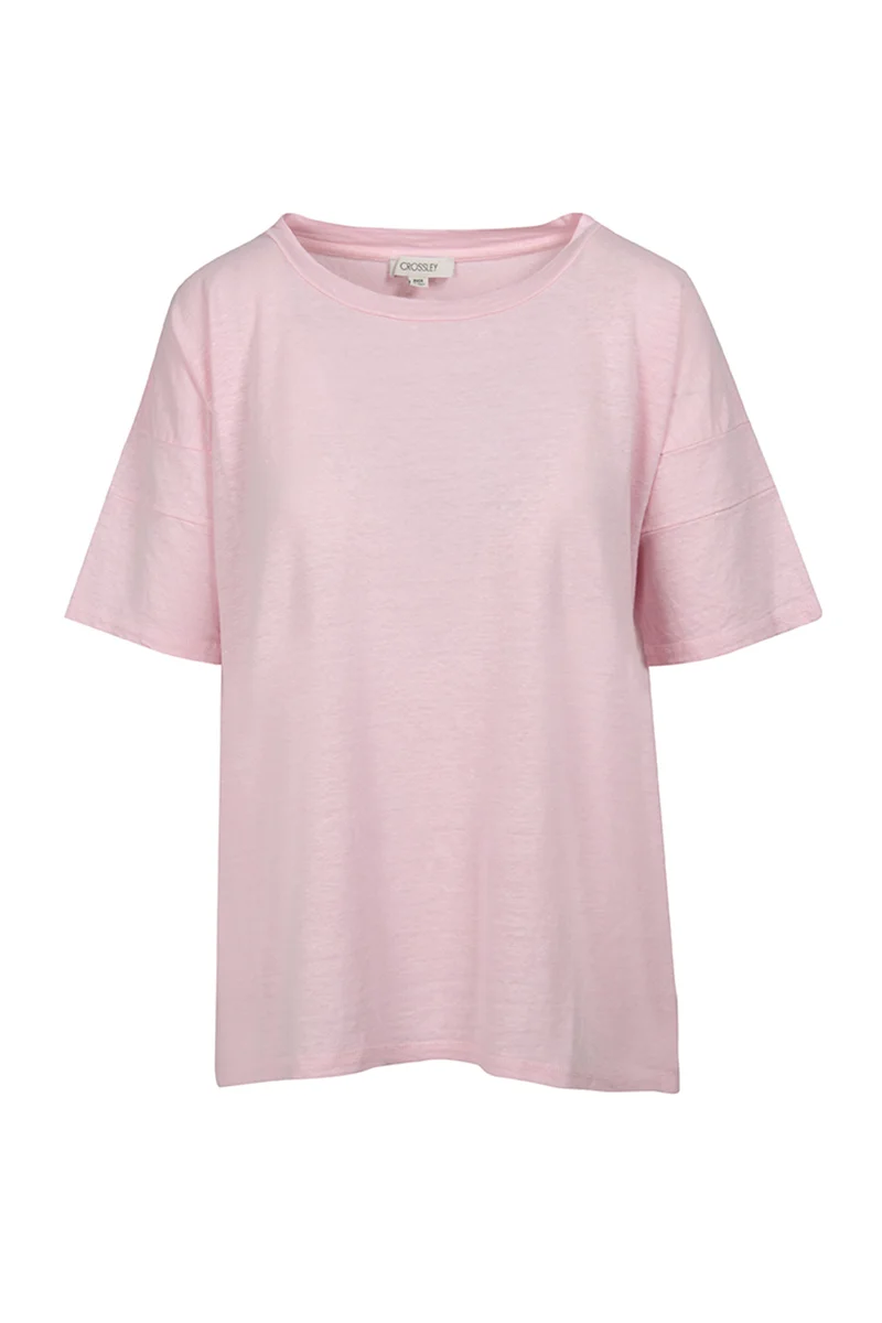 Φωτογραφία προϊόντος: CROSSLEY ΓΥΝΑΙΚΕΙΟ ΛΙΝΟ T-SHIRT CROSSLEY GERIAS ΡΟΖ