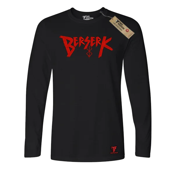 Φωτογραφία προϊόντος: Κέντημα Berserk σε Ανδρική λεπτή μπλούζα με μακριά μανίκια Takeposition σε Μαύρο