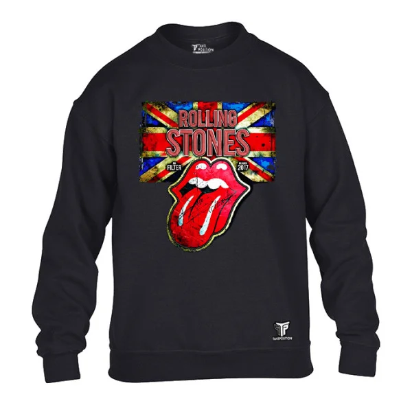 Φωτογραφία προϊόντος: Κεντημένη στάμπα Rolling Stones σε Παιδική Φούτερ Takeposition, Μαύρο | 214-810-7530