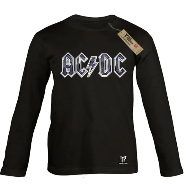 Φωτογραφία προϊόντος: Κεντημένη στάμπα Acdc metal logo σε Παιδικό Μπλουζάκι Κοντομάνικο Takeposition, Μαύρο | 214-814-7520