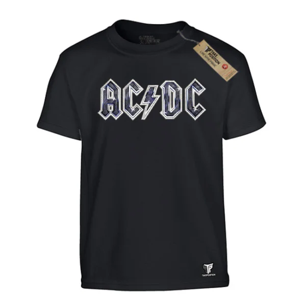 Φωτογραφία προϊόντος: Κεντημένη στάμπα Acdc metal logo σε Παιδική Μπλούζα Κοντομάνικη Takeposition, Μαύρο | 214-806-7520