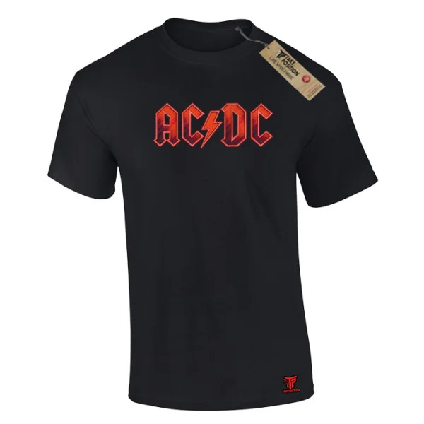 Φωτογραφία προϊόντος: Κεντημένη στάμπα Acdc Raizor σε Ανδρικό Μπλουζάκι Βαμβακερό Takeposition, Μαύρο | 214-320-7519