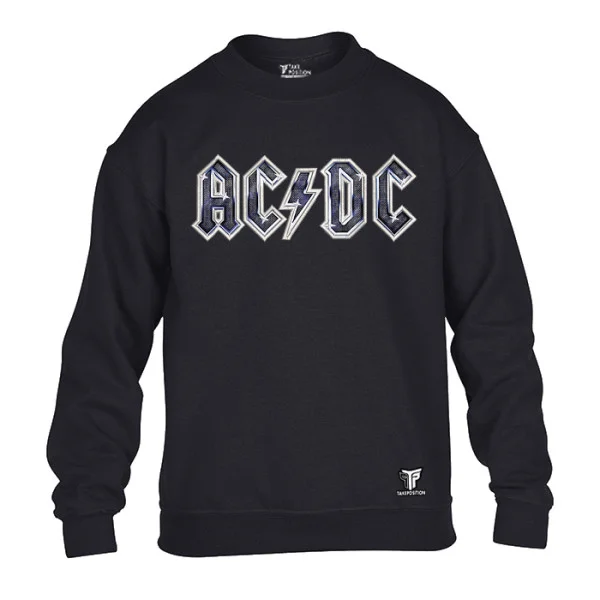 Φωτογραφία προϊόντος: Κεντημένη στάμπα Acdc metal logo σε Παιδική Φούτερ Takeposition, Μαύρο | 214-810-7520