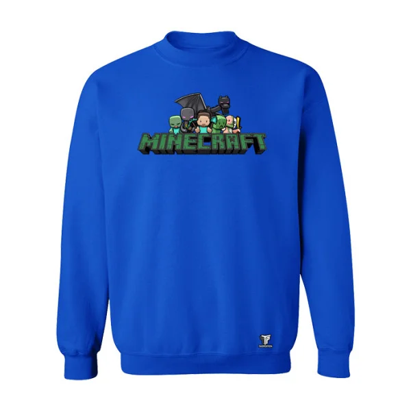 Φωτογραφία προϊόντος: Κέντημα και στάμπα Minecraft σε Ανδρική φούτερ μπλούζα Takeposition σε Μπλε Royal