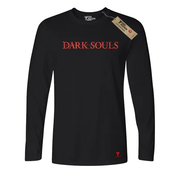 Φωτογραφία προϊόντος: Κέντημα Dark Souls σε Ανδρική λεπτή μπλούζα με μακριά μανίκια Takeposition σε Μαύρο