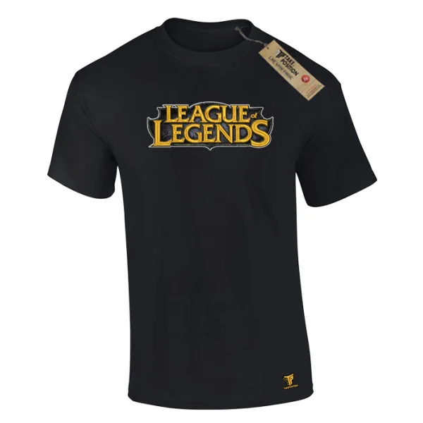Φωτογραφία προϊόντος: Κέντημα και στάμπα League of Legends σε Ανδρικό Μπλουζάκι Βαμβακερό Takeposition σε Μαύρο
